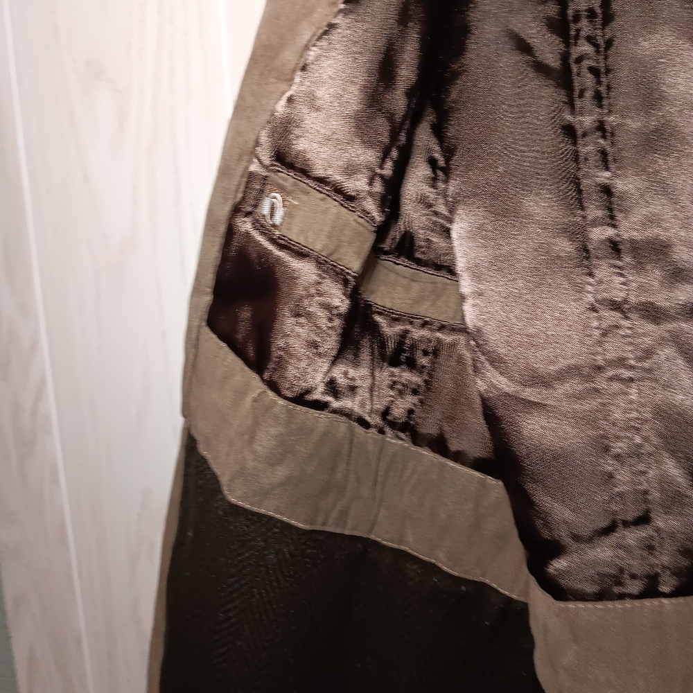 WeatherProof Large men's jacket brown faux suede zip buttons cuffs - Picture 9 of 12